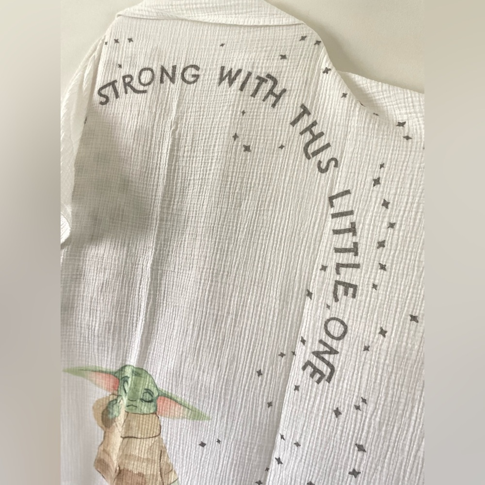 Pottery Barn Kids Star Wars Grogu Muslin Swaddle Blankets Baby with plushy - Picture 7 of 12